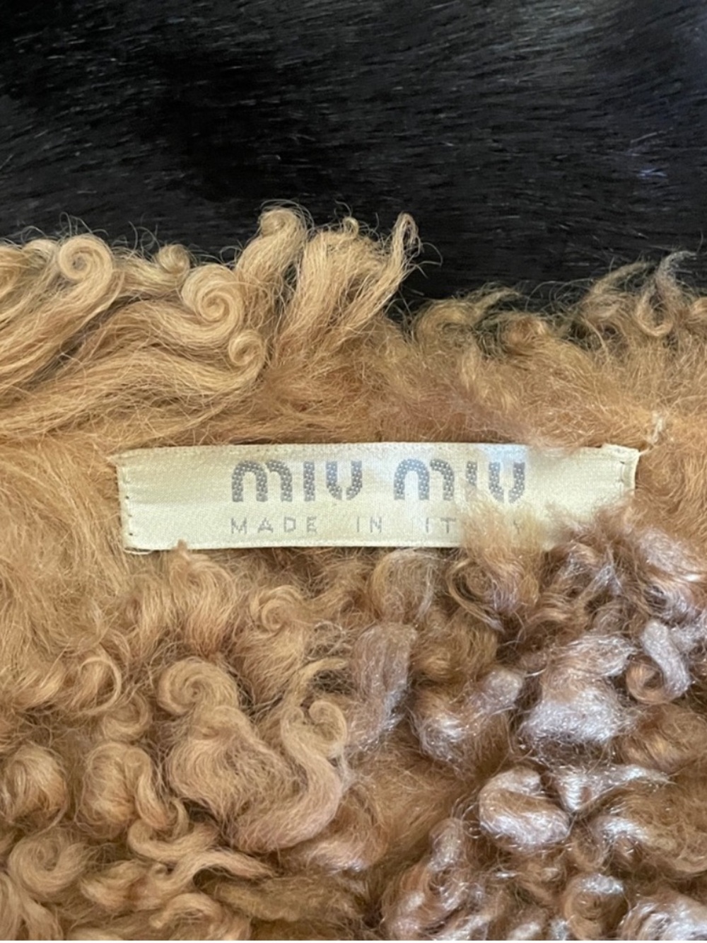 Miu Miu Suede Teddy Shearling Jacket - Picture 3 of 4